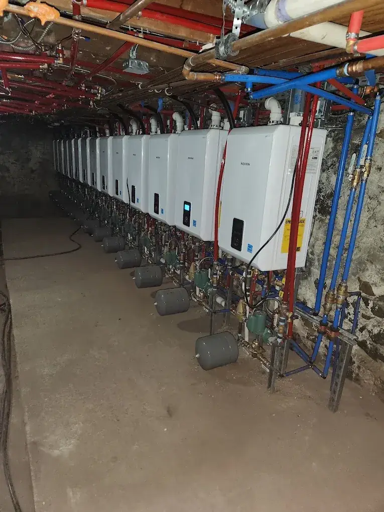 Water heaters serving a multi-unit building near Botany Village, Clifton
